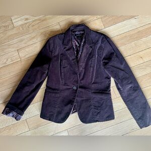 Vintage Calvin Klein Jeans Corduroy Jacket Blazer, Brown with patterned liner